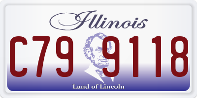 IL license plate C799118