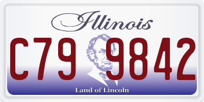 IL license plate C799842