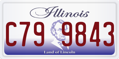 IL license plate C799843