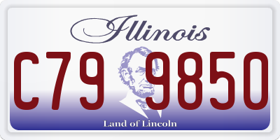 IL license plate C799850