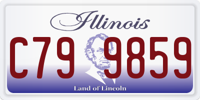 IL license plate C799859