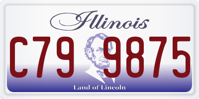 IL license plate C799875