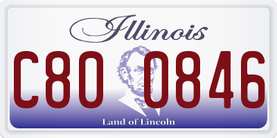 IL license plate C800846