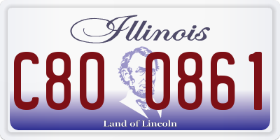 IL license plate C800861