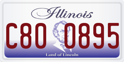 IL license plate C800895