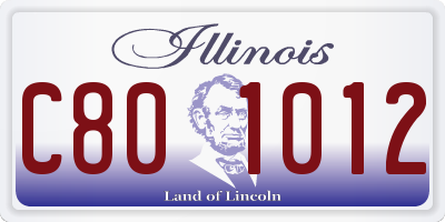 IL license plate C801012