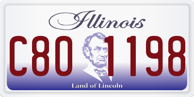 IL license plate C801198