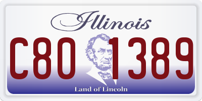 IL license plate C801389