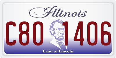 IL license plate C801406