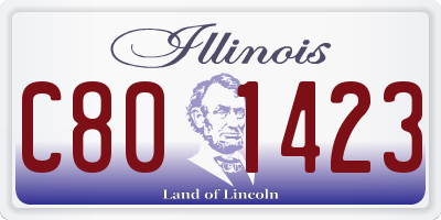IL license plate C801423
