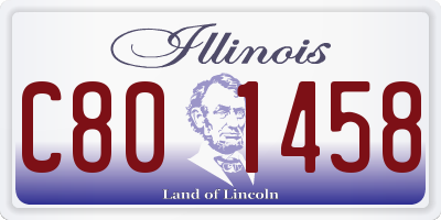 IL license plate C801458
