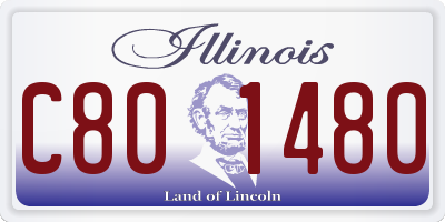 IL license plate C801480