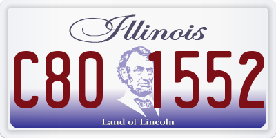 IL license plate C801552