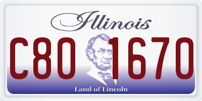 IL license plate C801670
