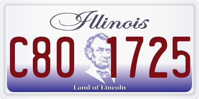 IL license plate C801725