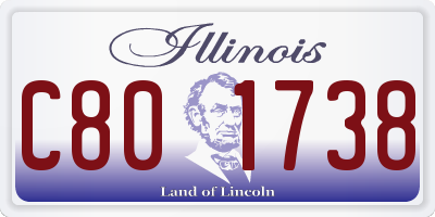 IL license plate C801738