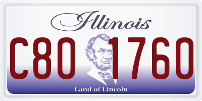 IL license plate C801760