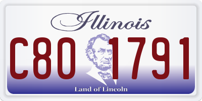 IL license plate C801791