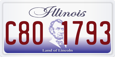 IL license plate C801793