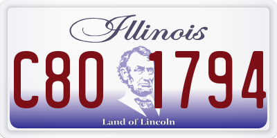 IL license plate C801794