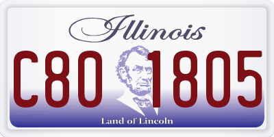 IL license plate C801805