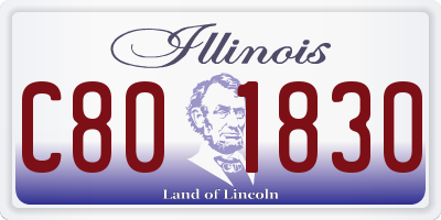 IL license plate C801830