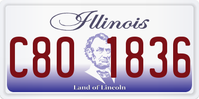 IL license plate C801836