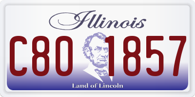 IL license plate C801857