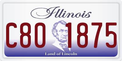 IL license plate C801875