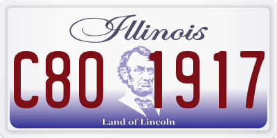 IL license plate C801917