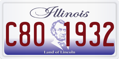 IL license plate C801932