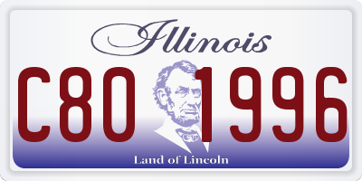 IL license plate C801996