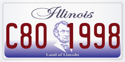IL license plate C801998