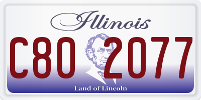 IL license plate C802077