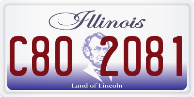 IL license plate C802081