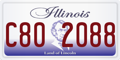 IL license plate C802088