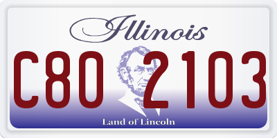 IL license plate C802103