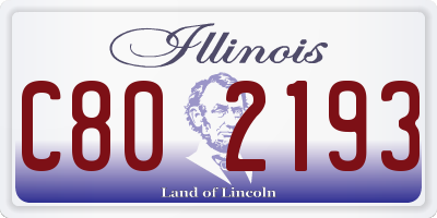 IL license plate C802193