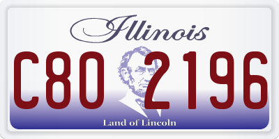 IL license plate C802196