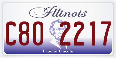 IL license plate C802217