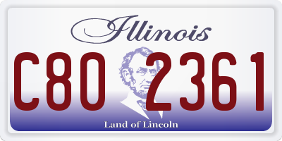 IL license plate C802361