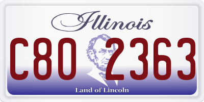 IL license plate C802363