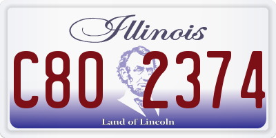 IL license plate C802374