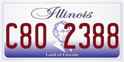 IL license plate C802388