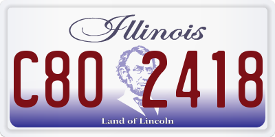 IL license plate C802418