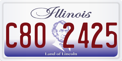 IL license plate C802425