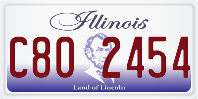 IL license plate C802454