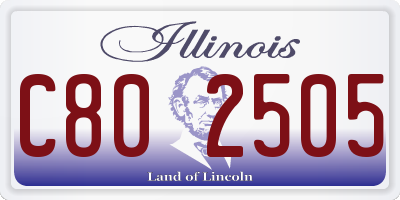 IL license plate C802505