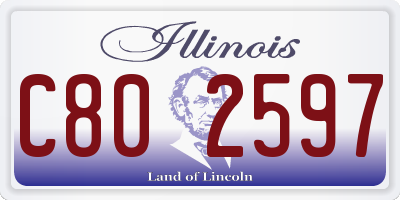IL license plate C802597