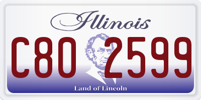 IL license plate C802599